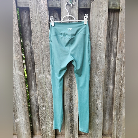 Gymshark leggings with pockets, Teal, size small - Picture 3 of 7